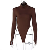 Women Jumpsuit Summer Sexy Backless Long Sleeves Turtleneck Jumpsuit