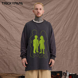 Men Long Sleeve Shirt Hip Hop Long Sleeve T-shirt Men and Women Autumn Loose Ins