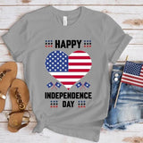 Women's Independence Day T Shirt round Neck Short Sleeve T-shirt Women's Top