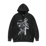 Men Long Sleeve Shirt Personality Letter Graffiti Hooded Sweater Men's and Women's Hip Hop Style Hoodie
