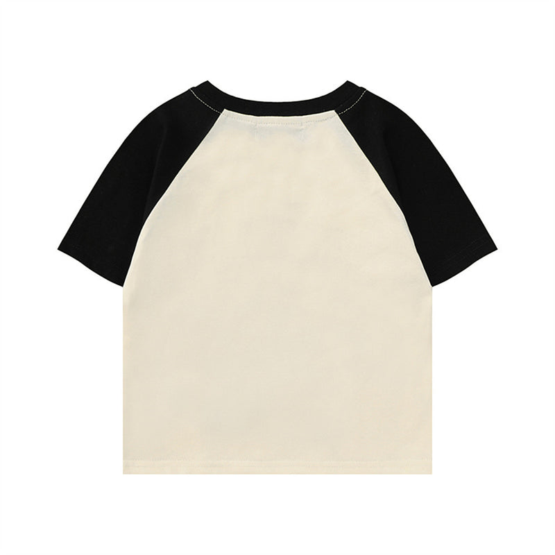 Women T-shirt Short-Sleeved T-shirt Girls' Summer round Neck with Exposed Navel