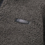 Men Cotton Mixed Jacket Coat Berber Fleece Coat Men's Autumn and Winter Stand Collar Zipped Cotton-Padded Jacket Loose