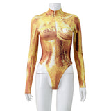 Women Jumpsuit Printed Tight Jumpsuit Top for Women