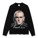 Detroit Eminem T Shirt Eminem Print Hip Hop Wash Old T-Shirt
