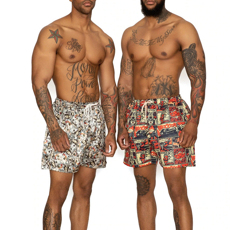 Men Shorts Summer Men's Shorts Casual Printed Beach Pants