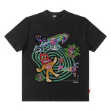 Men T Shirt T-shirt Men's and Women's National Fashion Brand Loose Short Sleeve Couple
