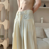 Men Sweatpants Men's Summer High Waist Straight-Leg Shorts Drape Casual