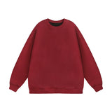 Men Hoodie Crew Neck Sweater Men's Loose and Simple Long Sleeve Pullover