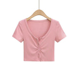Women T-shirt Short Sleeve T-shirt Top Women's Summer round Neck