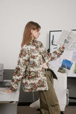 Unisex Jacket Autumn Floral Trendy Coat Women's Clothing