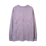 Men Long Sleeve Shirt Embroidered Long Sleeve T-shirt Retro Loose Base Hoodie Men and Women