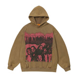 Men Hoodie Hip Hop Rock Character Printed Hoodie