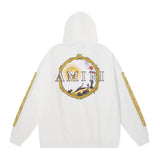 Amiri Hoodie AMI Sun Flower Letter Print Hooded Sweater for Men and Women
