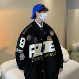 Varsity Jacket Vintage Retro Motorcycle Clothing Coat Autumn and Winter Loose Couple Baseball Uniform