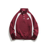 Unisex Hoodie Retro Patchwork Sports Men's Women's Pullover