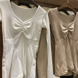 Women's Long Sleeve Shirt V-neck Long Sleeve T-shirt Top for Women