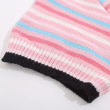 Women Sweater Short Sleeve Knitwear Women's Summer Casual round Neck Multicolor