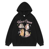Men Hoodie Kitten Printed Hoodie Men's Casual Pullover