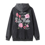 Men Hoodie Printed Hoodie Men's Ins Loose Distressed