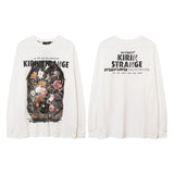 Men Long Sleeve Shirt Long Sleeve T-shirt Male and Female Trendy Brand Printed Loose Autumn and Winter