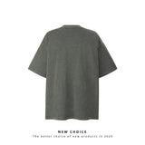 American vintage street T-shirt retro men's summer loose half-sleeved shirt