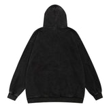 Men Hoodie Printed Hoodie Men's Spring and Autumn Loose Casual Long Sleeves Washed Old