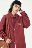 Unisex Jacket Fall Letter Plaid Shirt Women's Clothing