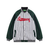 Men Cotton Padded Jacket Coat Baseball Uniform Loose Color Contrast Patchwork Pattern Cotton Coat Jacket Coat Winter Menswear