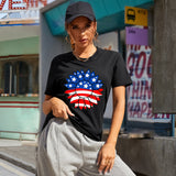 Women's Independence Day T Shirt T-shirt Women's Short-Sleeved Shirt Sunflower Print