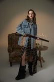 Unisex Jacket Autumn Contrast Color Casual Coat Women's Clothing