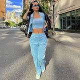 Women Pants Hooded Short Sleeve Fashionable Jacket Casual Pants