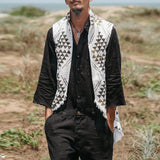 Men T Shirt Summer Men Cotton Linen Vest Vest Coat