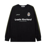 Men Long Sleeve Shirt Retro College Style Idle Style Sports Long Sleeve Casual Sweatshirt Men and Women