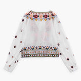 Women Skirt Summer Women's Contrast Color Embroidery Top and Skirt
