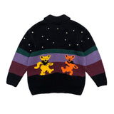 Kapital Sweater Vintage Cartoon Zipper Knitted Cardigan Color Matching Casual Style Loose Turtle Coat