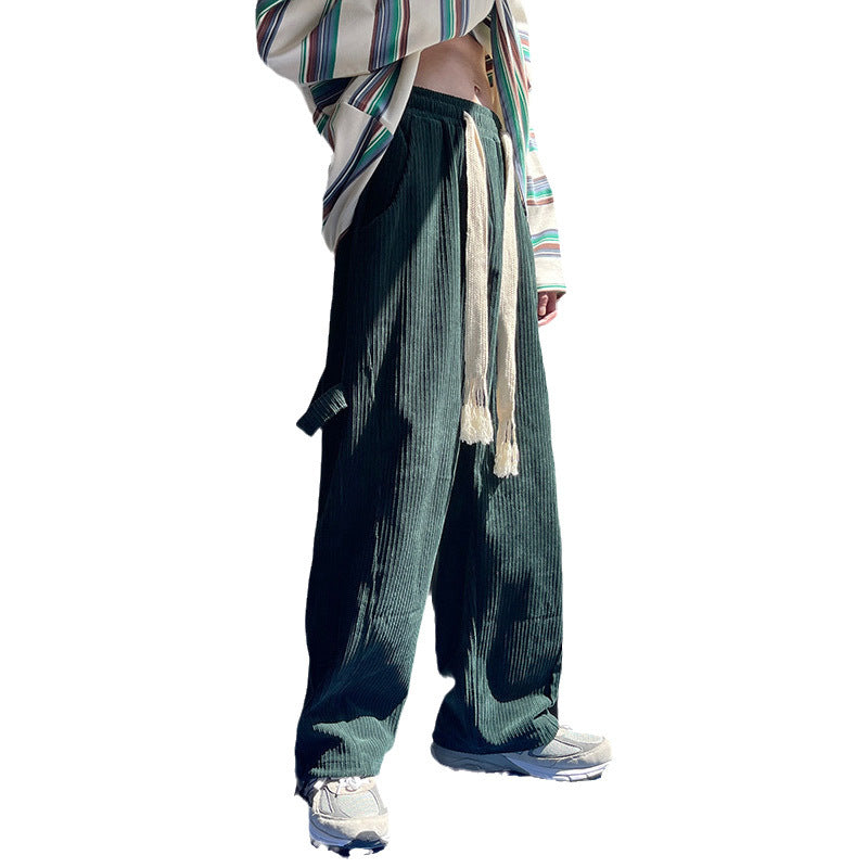 Men Sweatpants Corduroy Men's Pants Casual Trousers Loose Straight