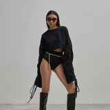 Women Sweatshirt Loose Spring Sweater Women's Long Sleeve Short Coat