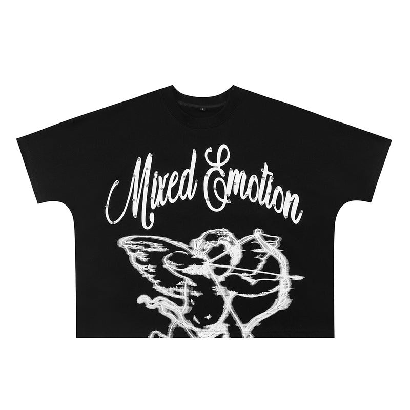 Mixed Emotion T-Shirt Hip Hop Short Sleeve T-Shirt