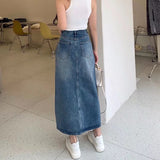 Women Skirt Denim Skirt Spring and Summer Simplicity Women's Denim Skirt