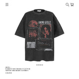 American vintage street T-shirt retro men's loose top