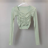 Women Long Sleeve Shirt Women's V-neck Top