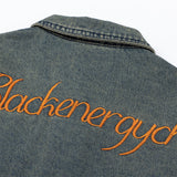 Men Denim Jacket Embroidery Worn Looking Washed-out Denim Jacket Men's Loose Spring and Autumn Jacket