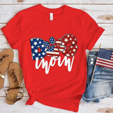 Women's Independence Day T Shirt round Neck Short Sleeve T-shirt Women's Top