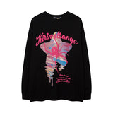 Men Long Sleeve Shirt Printed Couple Long Sleeve Vibe Idle Style Bottoming T-shirt Men