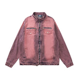 Men Denim Jacket Washed Do the Old Cowboy Jacket Men's Ins Denim Jacket Autumn
