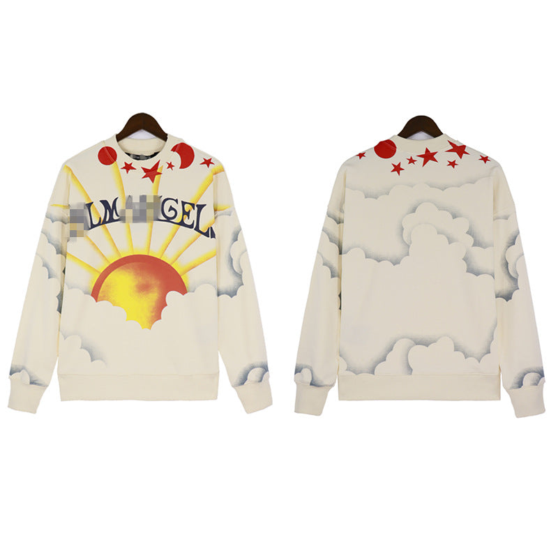 Palm Angle Sweatshirt Palm Angels Letter Printing Long Sleeve Crew Neck Sweater Men and Women