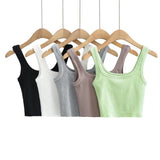 Women Camisole Summer Sling Square Collar Slimming Top