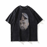 Men T Shirt Printed Short-Sleeved T-shirt Men's American Retro Top