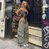 Women Cargo Pants Autumn and Winter Women's Clothing Patchwork Cargo Pants Women's Loose