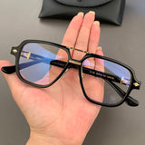 CHH Chrome Hearts Glasses Double Beam Black Frame Plain Face Glasses Frame